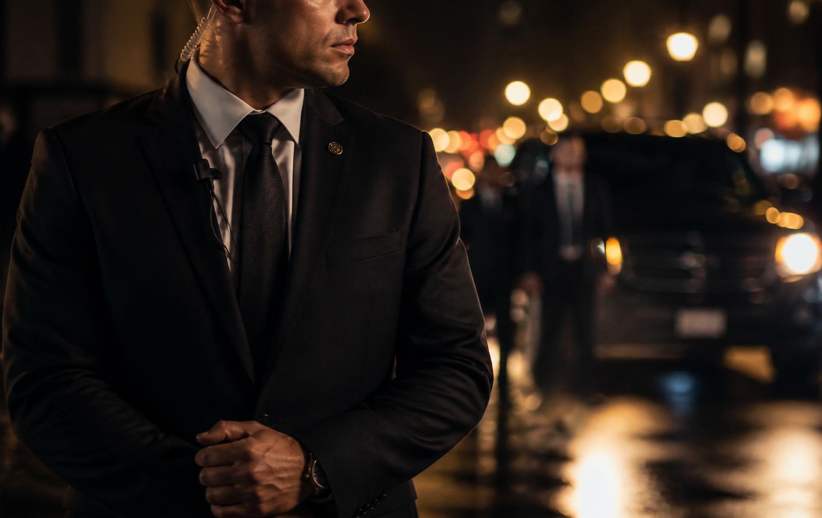 Executive protection detail on assignment